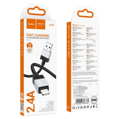 Кабель для зарядки телефона hoco X-110 Lighting купить оптом | cifra-spb.ru