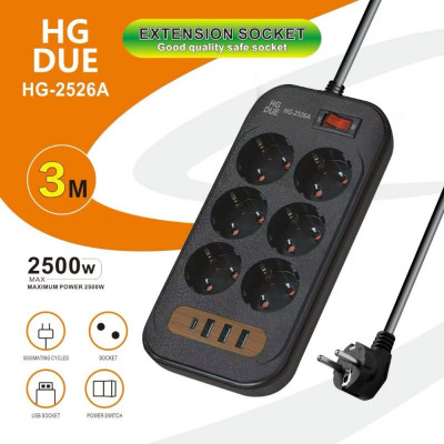 Сетевой фильтр HG-2526 купить оптом | cifra-spb.ru