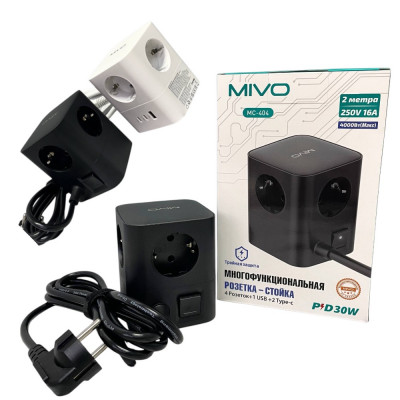MIVO MC-404-1usb 2Tpe-c 4розеток купить оптом | cifra-spb.ru