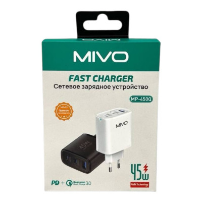 СЗУ MIVO MP-450Q 45w pd+3.0 купить оптом | cifra-spb.ru