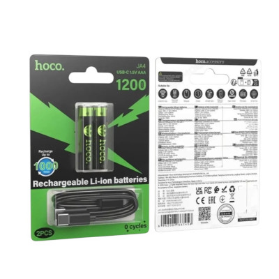 АКБ  HOCO JA 4usb-c 1.5V 1200 mAh (2 шт цена ) купить оптом | cifra-spb.ru