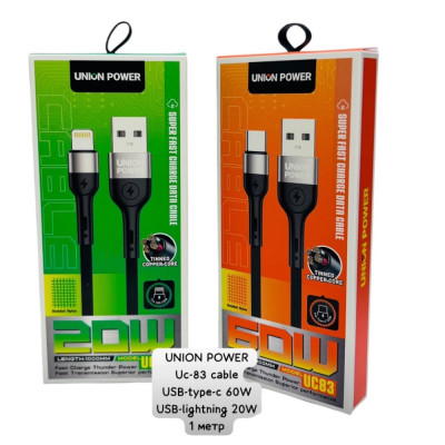 Кабель для зарядки телефона UNION UC-83 Lighting купить оптом | cifra-spb.ru