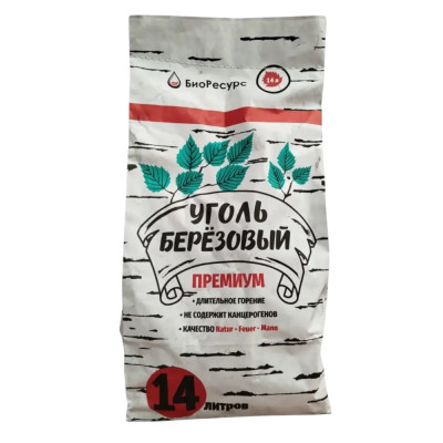 Уголь (крафт пакет 14л) 1,5кг БиоРесурс купить оптом | cifra-spb.ru
