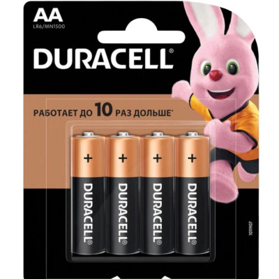 Батарейка Duracell LR-6 4/48 (цена за ед.) купить оптом | cifra-spb.ru