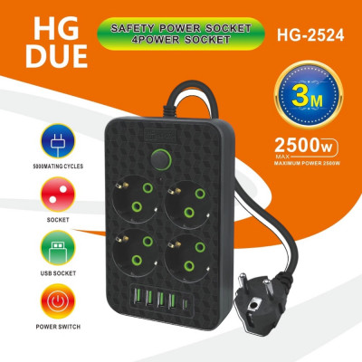 Сетевой фильтр HG-2524 купить оптом | cifra-spb.ru